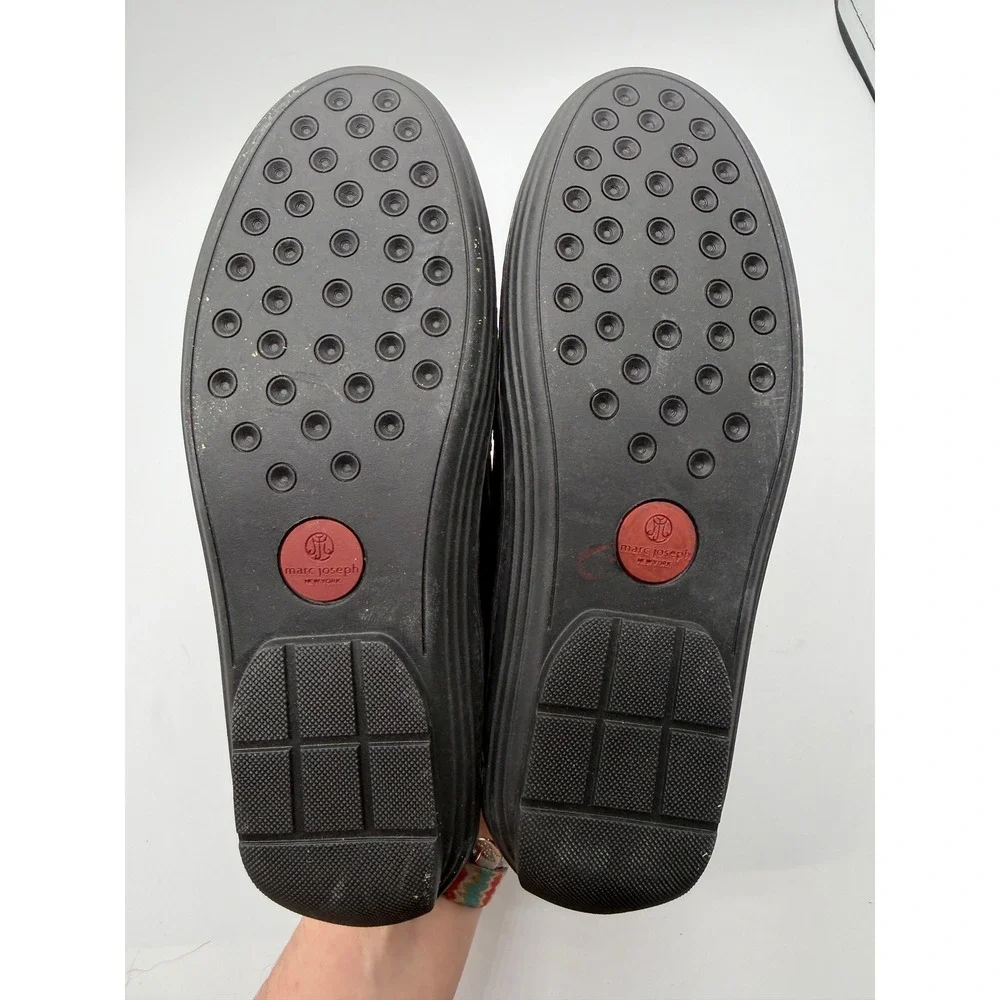 Marc Joseph Holland Star Loafers Kids 2 Black Grainy Leather Slip On MJB22-BGR